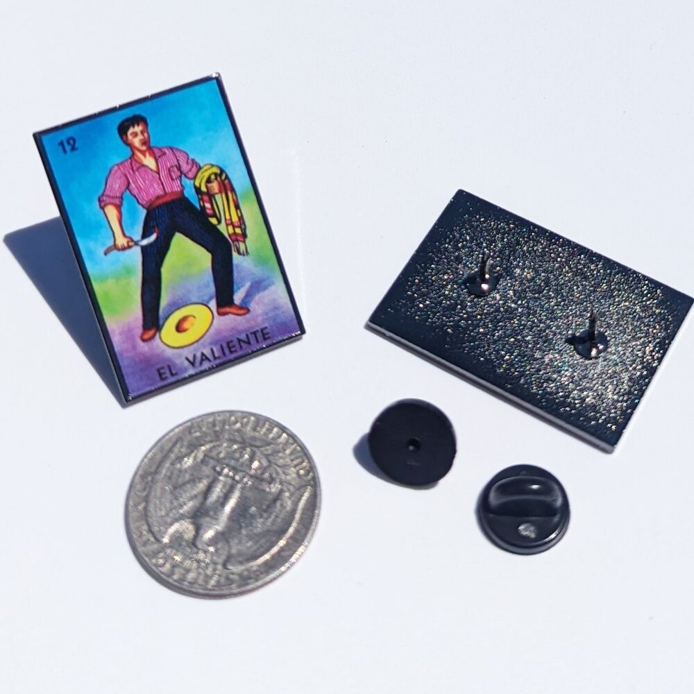 El Valiente Pin Loteria Pin For Caps Clothing Enamel Badge Mexican Game Pin